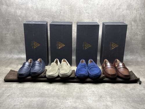 Four NEW pairs of Nappa Tori Australia leather men's shoes, size UK 7