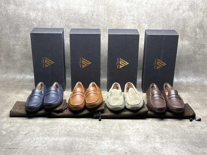 Four NEW pairs of Nappa Tori Australia leather men's shoes, size UK 8