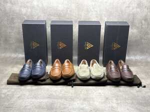 Four NEW pairs of Nappa Tori Australia leather men's shoes, size UK 8