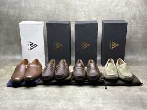 Four NEW pairs of Nappa Tori Australia leather men's shoes, size UK 11
