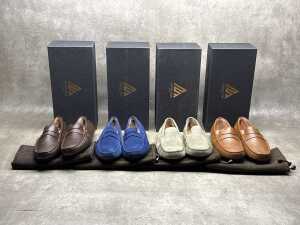 Four NEW pairs of Nappa Tori Australia leather men's shoes, size UK 10