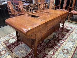 Chinese rosewood tea table - 2