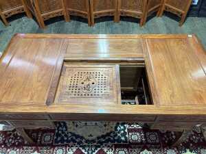 Chinese rosewood tea table - 3