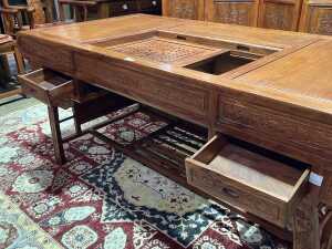Chinese rosewood tea table - 5