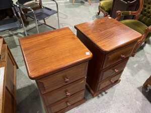 Pair of timber bedside tables - 2