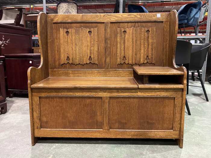 English oak settle