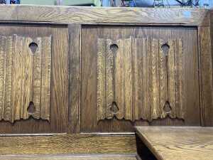English oak settle - 5