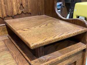 English oak settle - 6