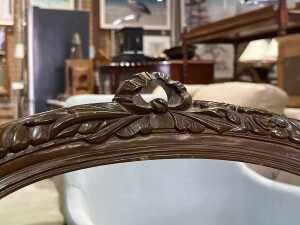 Set of four continental dining chairs with damask seats - 5