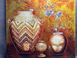 Set of three lacquer panels - 3