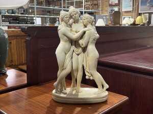 Three Graces concrete figural outdoor statue