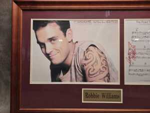Robbie Williams framed memorabilia collage - 3