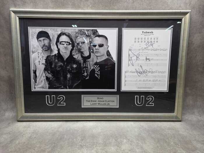 U2 framed memorabilia collage