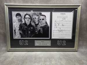 U2 framed memorabilia collage