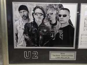 U2 framed memorabilia collage - 3