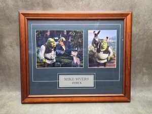 Mike Myers 'Shrek' framed memorabilia collage