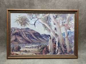 Albert Namatjira, Valley Ghost Gums, reproduction print