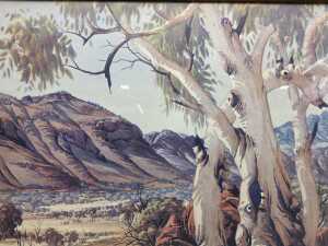 Albert Namatjira, Valley Ghost Gums, reproduction print - 2