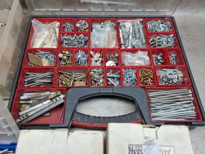 Assorted screws, nails and bolts in carry cases - 2