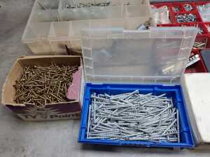 Assorted screws, nails and bolts in carry cases - 3