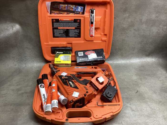 Paslode Impulse cordless nail gun and hard carry case
