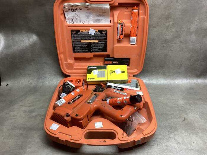 Paslode Impulse cordless nail gun and hard carry case