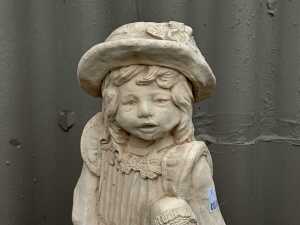 Concrete statue pot with ground cover plant - 3