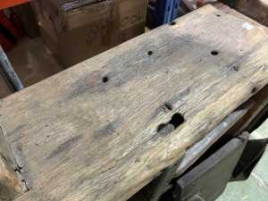 Repurposed ship-fitted solid timber shelving unit (Delivery or collection - weight requires a truck tail lift) - 4