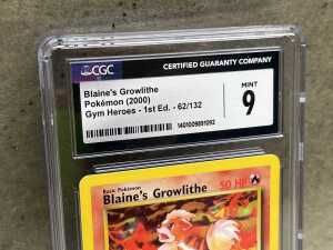 Pok&eacute;mon 2000 Gym Heroes 1st edition Blaine's Growlithe - 2