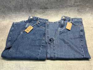 Two pairs Ceres Life Maggie Tapered Barrel Jeans size 12