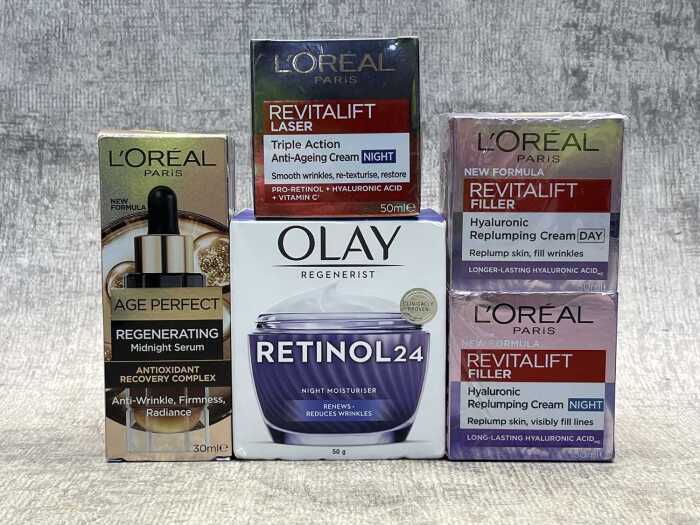 Group of Olay & L'Oreal products