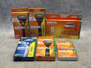 Group of Gillette products