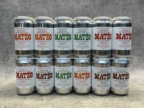 39 · 24 cans Mateo sparkling yerba mate soda