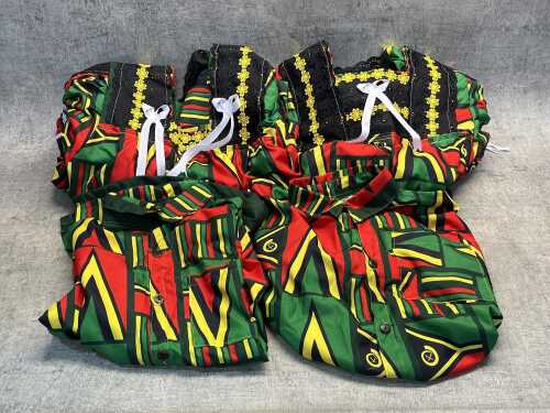 Group of Vanuatu flag design clothing