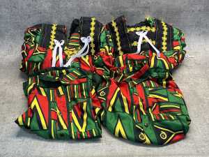 Group of Vanuatu flag design clothing