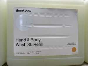 Three Thankyou hand & body wash refills 3L - 2