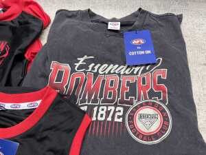 Three Essendon Bombers tops size S - 2