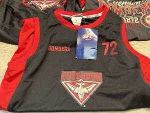 Three Essendon Bombers tops size S - 3