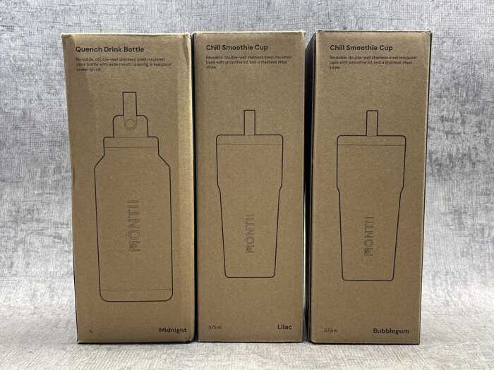 Three Montii carry cups