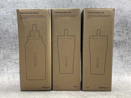 Three Montii carry cups
