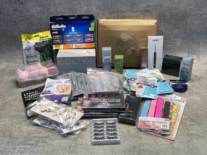 Group of beauty products