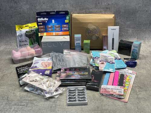 Group of beauty products