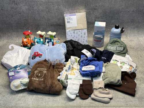 Group of baby clothing & accessories