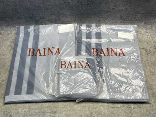 92 · Two Baina Dawn bath towels & one hand towel