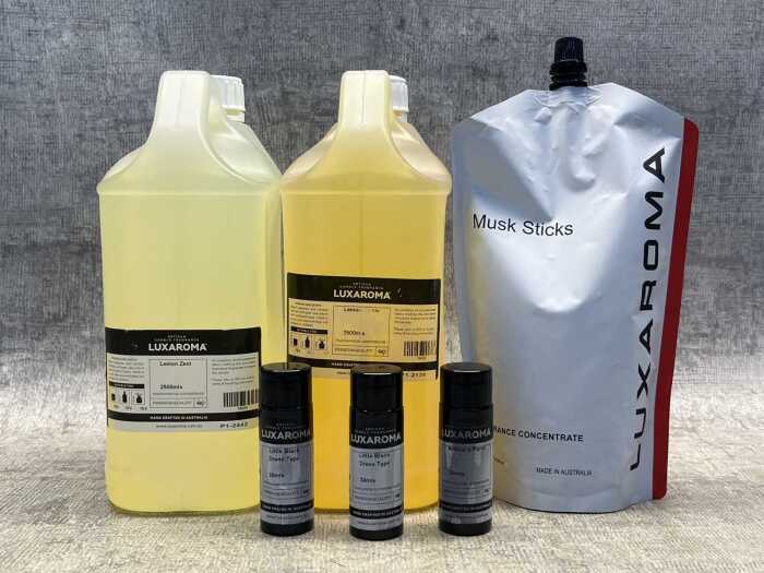 Group of Luxaroma fragrance concentrates