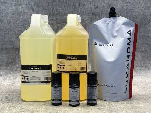 100 · Group of Luxaroma fragrance concentrates