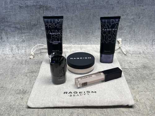 Group of Rageism Beauty prodcts