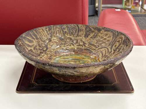 3 · Mid-century brutalist pottery centrepiece bowl
