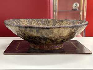 Mid-century brutalist pottery centrepiece bowl - 4