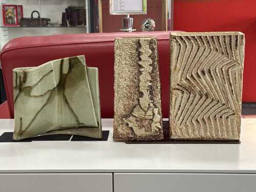 4 · Three Australian studio pottery vases